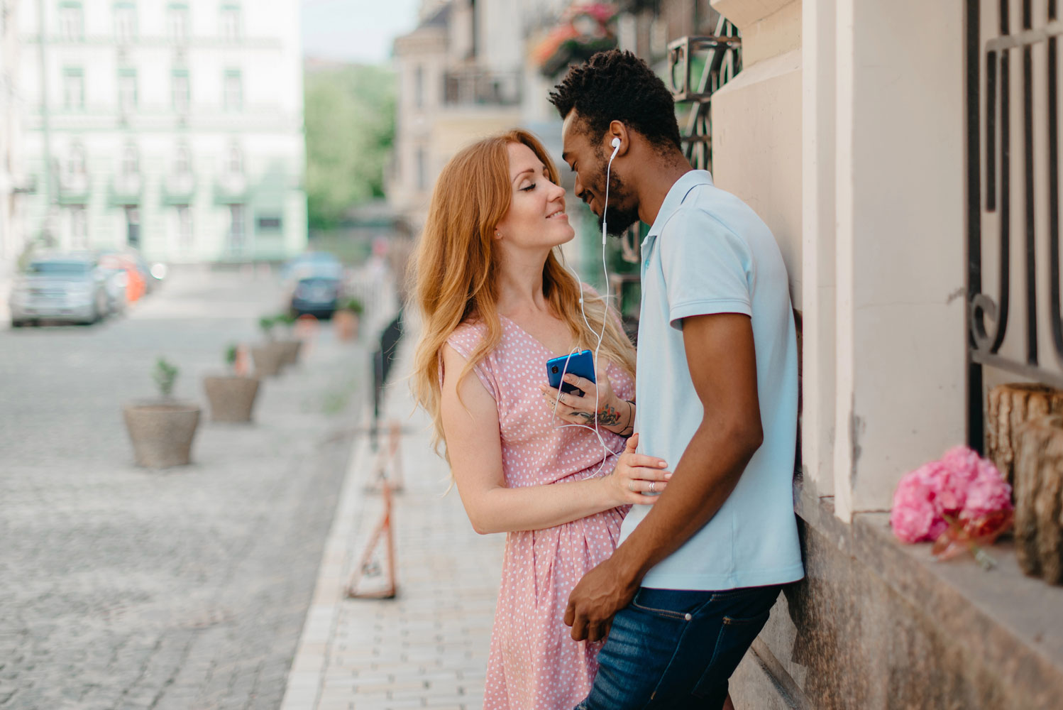 Person using online dating to meet people of different races and backgrounds